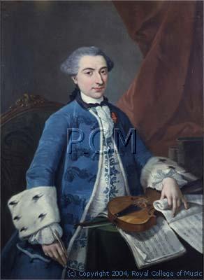 Gaetano Pugnani ca. 1754 by Unknown Artist Center fir Performance History Royal College of Music